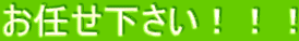 お任せ下さい!!!